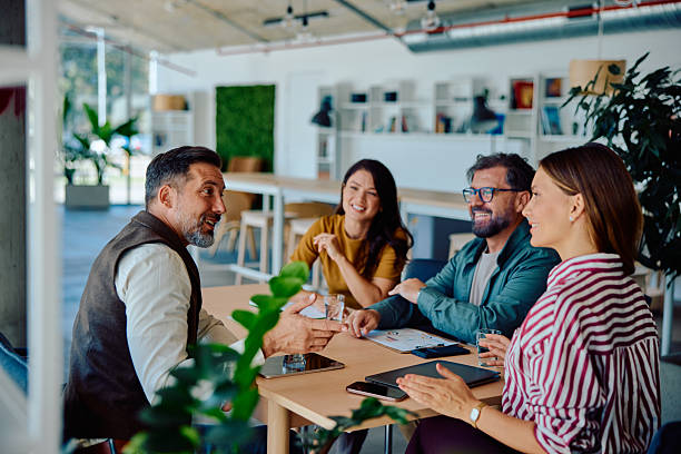 istock Diverse team of adults having creative business meeting 2236767382