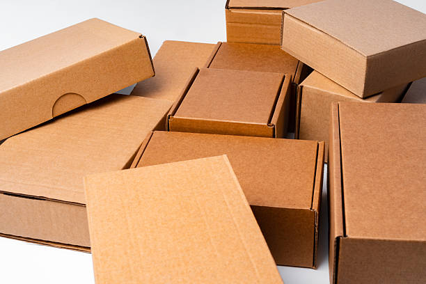 istock Lot of cardboard boxes on white background 2236770844