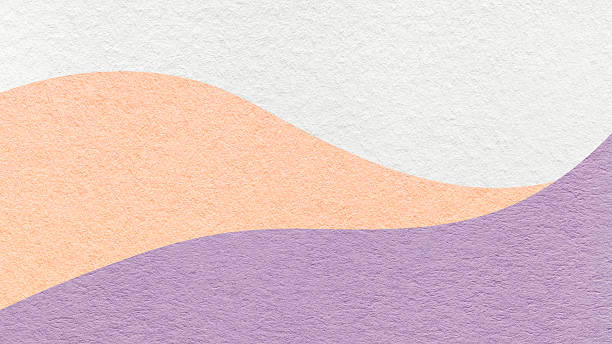 istock Abstract white, coral, pastel violet texture paper background, wavy layers. Wave pattern with copy space for banner 2236785549