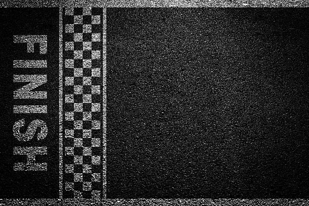 istock Textured asphalt with finishing line vector illustration. Auto racing grand prix championship background template. 2236785689