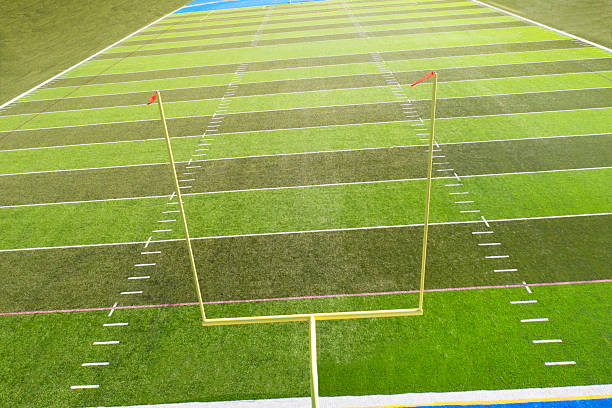 American football field from above
