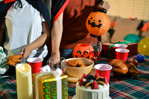 istock People having fun at Halloween party 2236801044