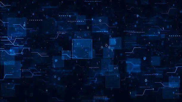 Photo of Binary Code Data Transfer, AI, Cloud Computing - 4K Stok photo