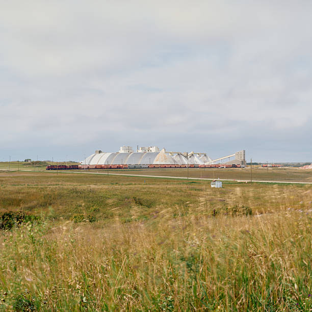 istock Potash Plant with Dome Storage and Train in Saskatchewan 2236804868