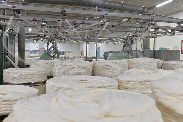 istock Cotton textile factory equipment is in operation 2236812898
