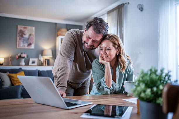 istock Mature couple enjoying spending time together at home 2236814199