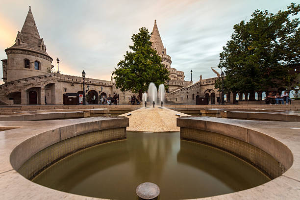 Fountain at Fisherman's Bastion in Budapest, Hungary