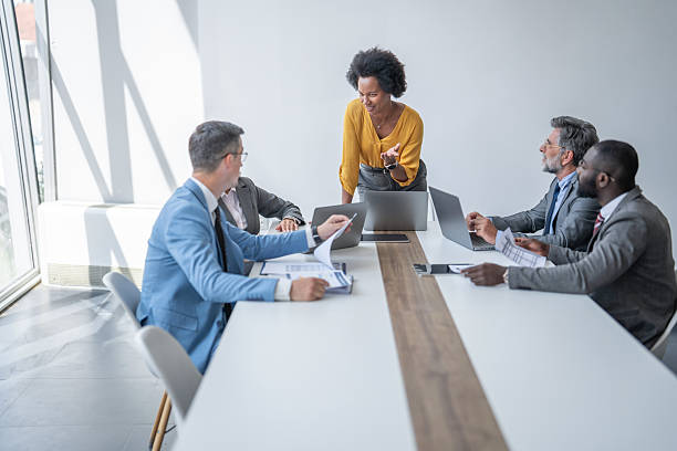istock Business team having a productive meeting in modern office 2236822996