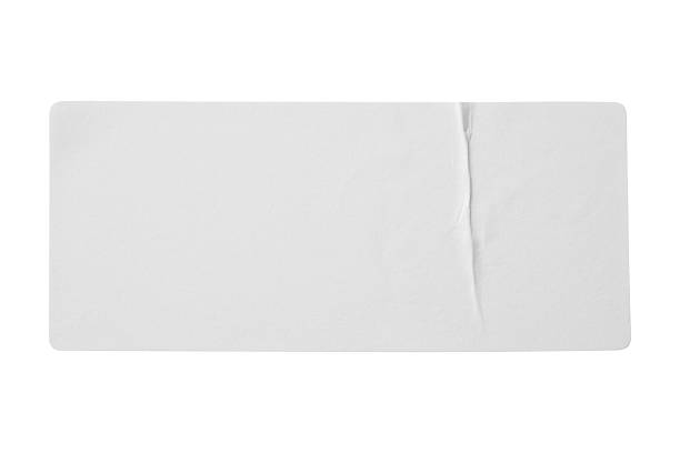 istock Blank white paper sticker label isolated on white background 2236823007