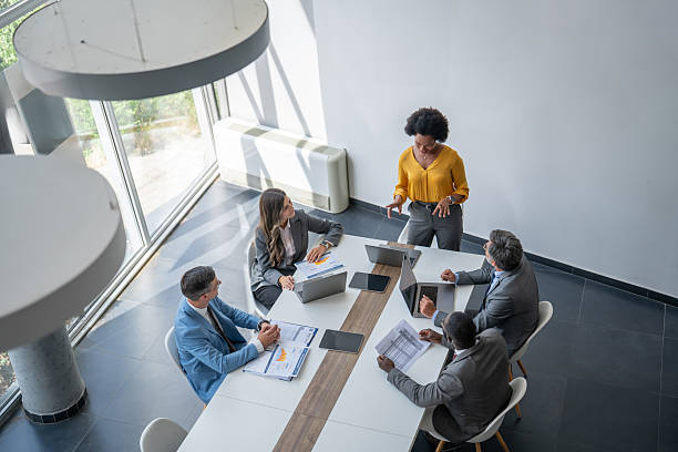 istock Business team discussing financial results in modern office 2236823016