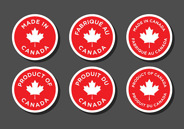 istock Made in / Product of Canada Stickers Set-Bilingual 2236825186