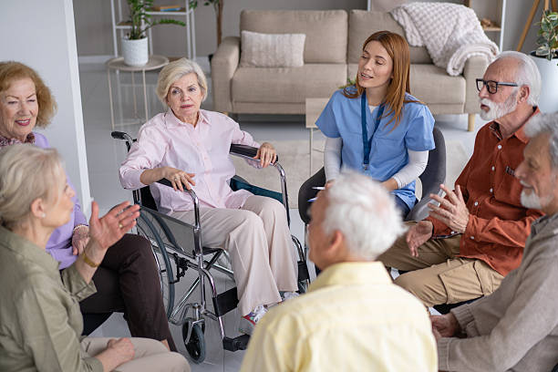 istock Group Discussion Among Seniors in a Warm, Welcoming Space 2236829375