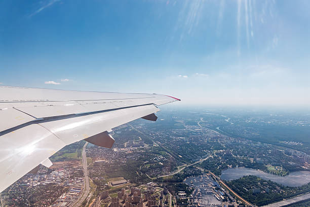 istock View from the airplane window during taking off on a clear summer morning 2236836417