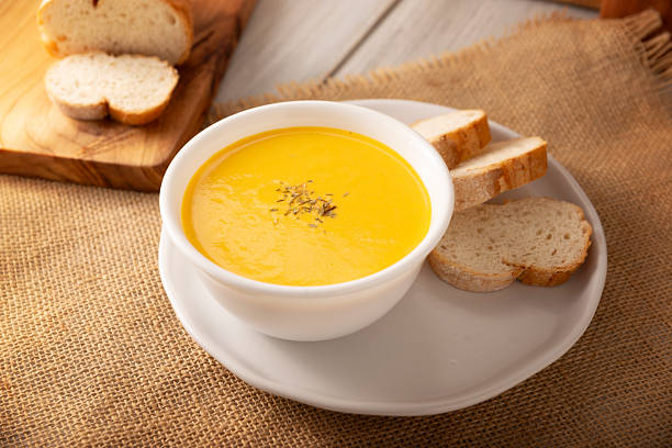 istock Carrot pumpkin cream soup 2236837641
