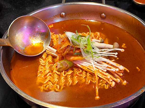 istock Korean Ramen Soup with Kimchi and Mushrooms 2236837678