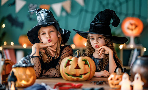 istock Two girls are celebrating Halloween 2236838866