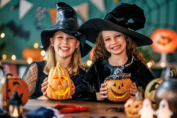 istock Two girls are celebrating Halloween 2236838871