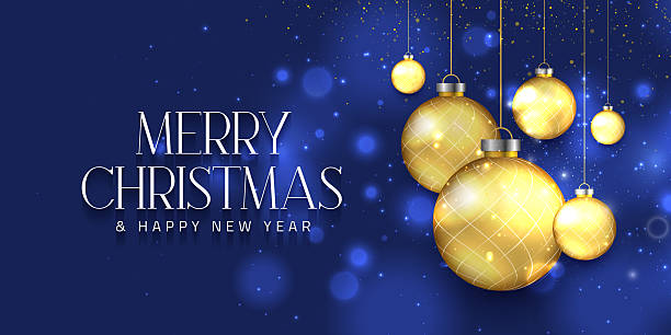 istock Merry Christmas banner template design with decorative Christmas light bulb. 2236839990