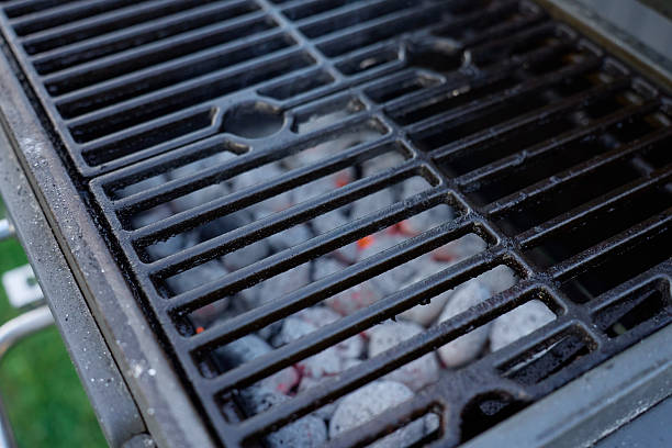 istock Empty grill with hot charcoal briquettes ready for barbecue cooking 2236842199