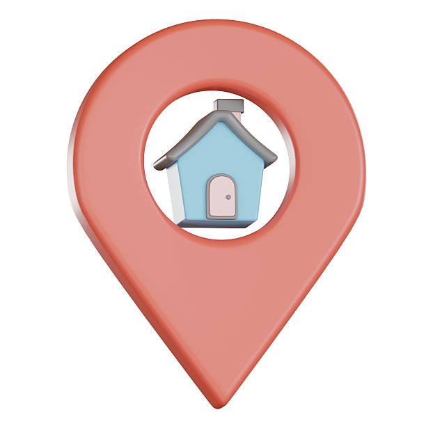 istock Map location 3d icon home marker in soft pastel style 2236843877