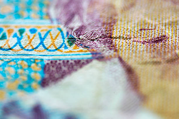 istock Close-up View of Intricate Patterns on Colorful Currency Note 2236845042