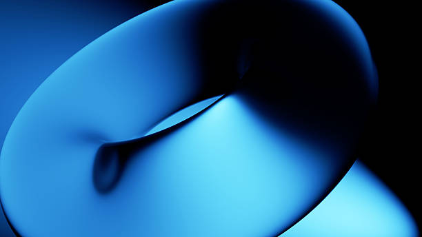 istock Smooth circular glass gradient in deep blue tones with futuristic shine, ideal abstract background for modern design, digital art, and stock creative use. 2236848280