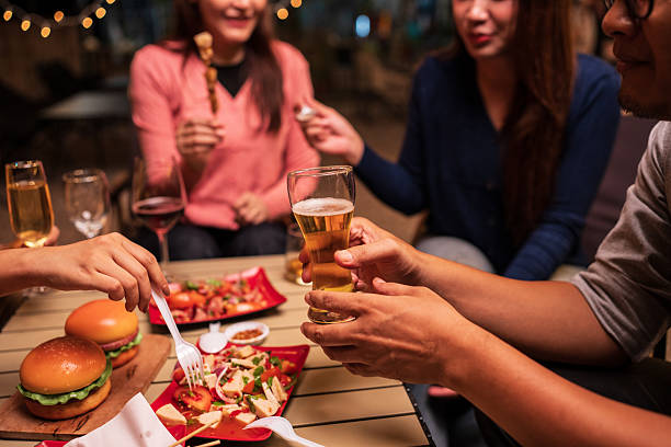 istock Celebrate whisky at an intimate party at a camping restaurant  group celebration. 2236849882
