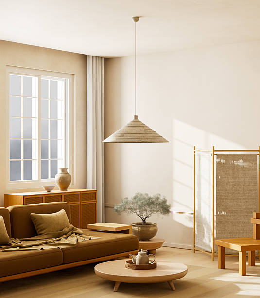 istock Scandinavian interior cozy living room. 3D illustration 2236852288