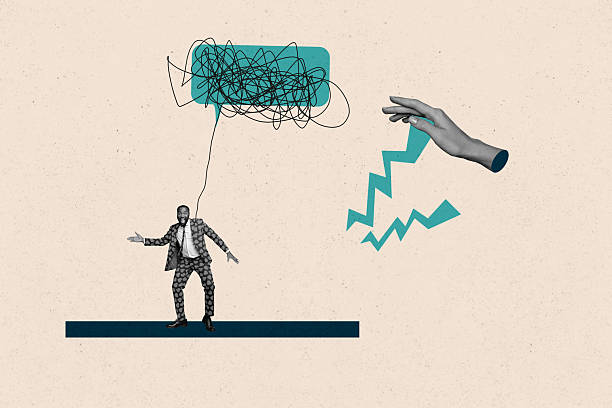 istock Collage with person surrounded by message bubbles symbolizing chatting communication online interaction business 2236858701