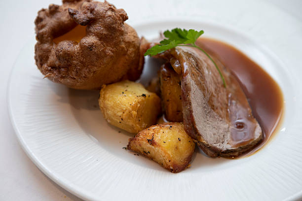Plated food as part of a meal at a celebratory event