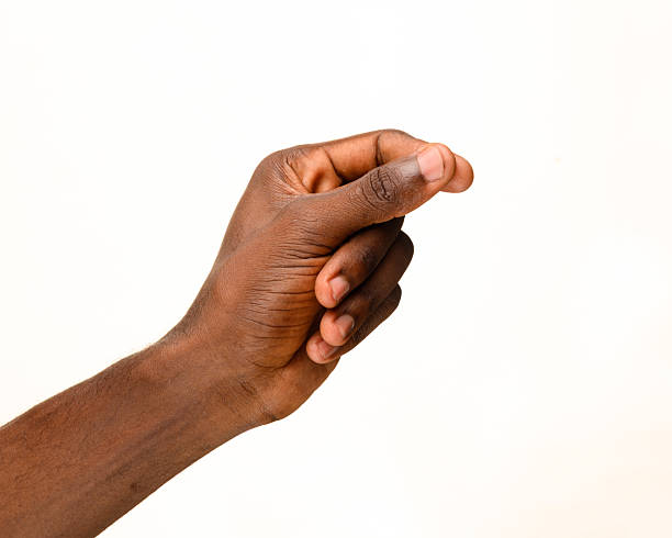 istock Hand making pinch gesture on white background 2236862452