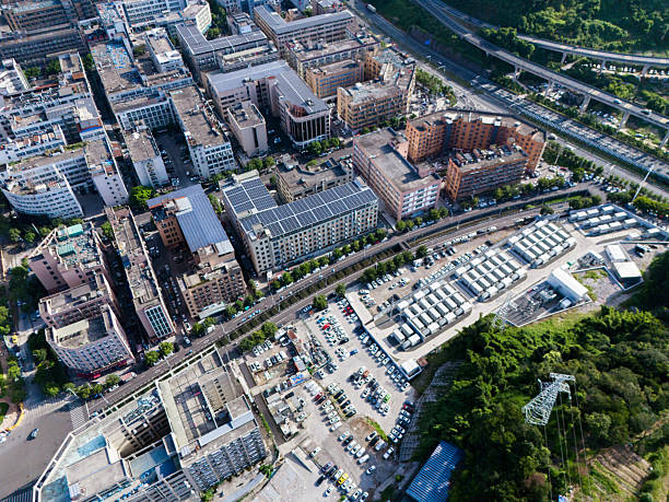 istock Energy storage power station and solar panels on the roof 2236872603