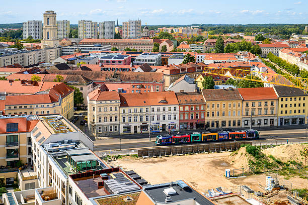 aerial view on Potsdam cityscape