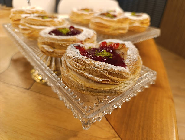 istock Cherry tart served with fresh berries 2236877383
