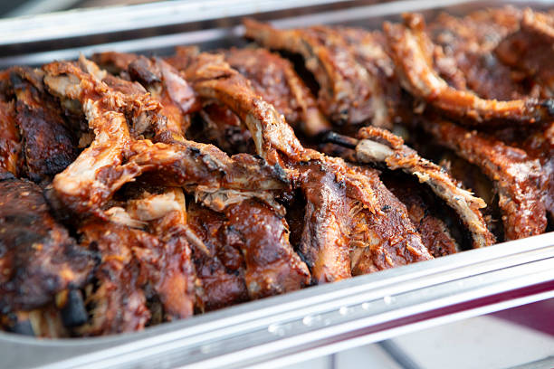 Barbecue and buffet at a celebratory event