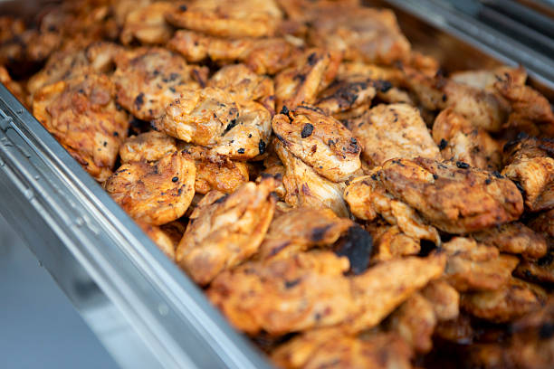 Barbecue and buffet at a celebratory event