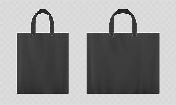 istock Reusable black tote shopping bag or shopper 2236878988