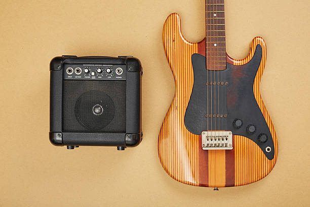 istock Electric guitar and amp flat lay 2236883222