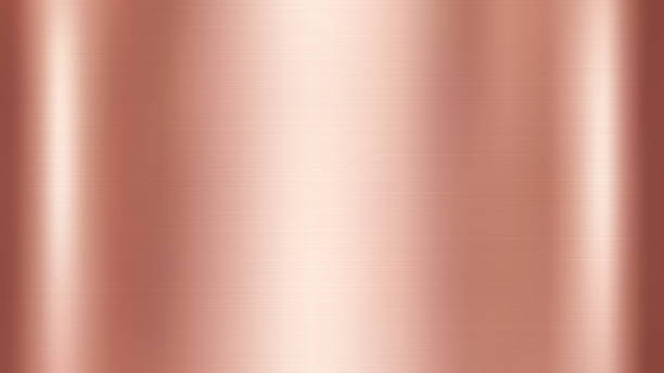 istock Elegant brushed rose gold metal background with soft vertical lines 2236884976