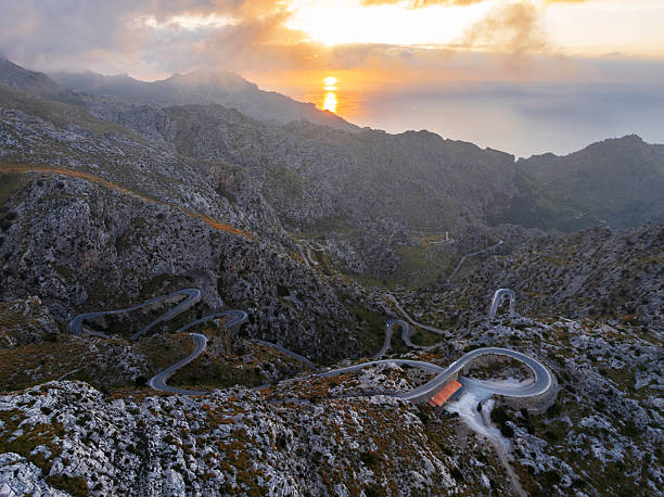 istock Sunset over scenic mountain road, Mallorca island, Spain 2236895400