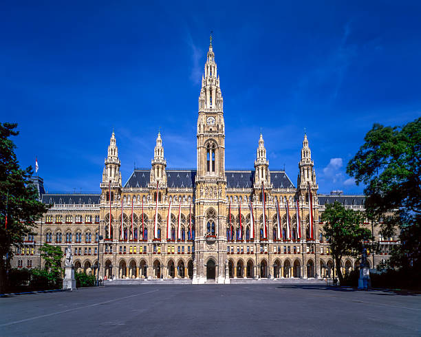 Vienna City Hall, a historic government building located in Vienna, Austria.
