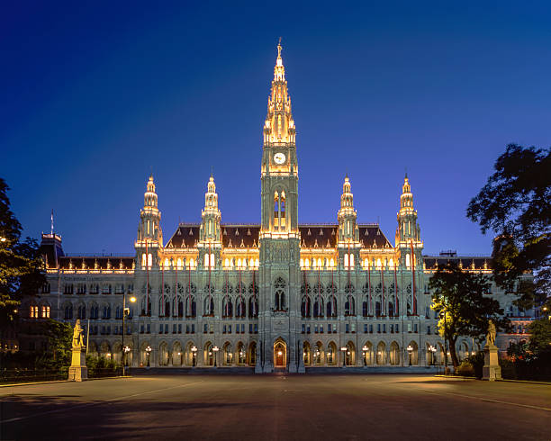 Vienna City Hall, a historic government building located in Vienna, Austria.