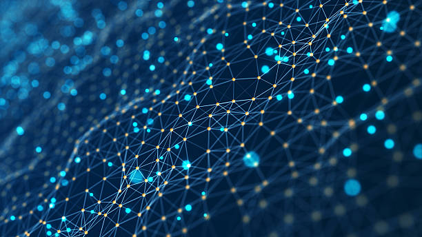 istock 4K Digital Cyberspace with Particles and Digital Data Network Connections. High Speed Connection and Data Analysis Technology Digital Abstract Background Concept. Seamless Loopoble 4K stock photo 2236905614