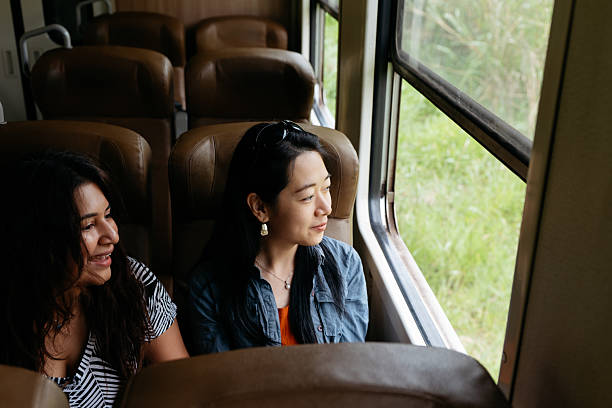 istock Female Travelers Looking Out Train Window During Journey 2236911606