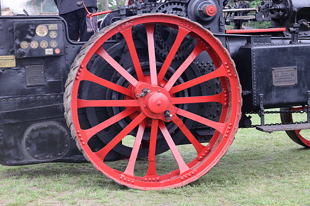 istock Drive wheel of a steam engine 2236911854
