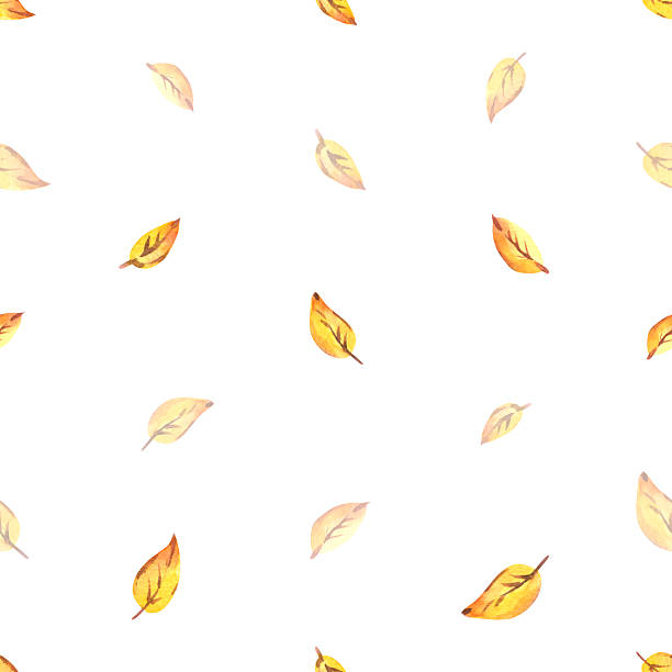 istock Minimal seamless pattern with small autumn leaves in warm tones, hand-painted watercolor illustration for elegant seasonal wrapping, textiles, digital backgrounds, and surface design projects. 2236915000
