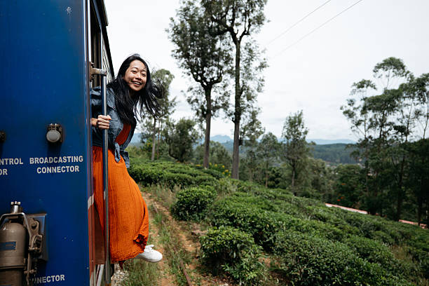 istock Tourist Enjoying Train Ride Through Tea Plantations 2236915226
