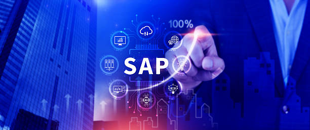 istock SAP system concept, SAP System Application Products, Business process automation and management software concept, management solutions. 2236916397