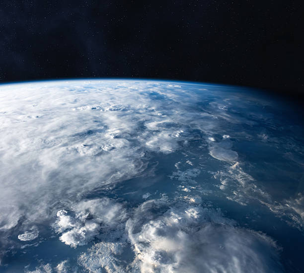 istock Blue Earth in the space. Surface of planet like Earth. 2236923672