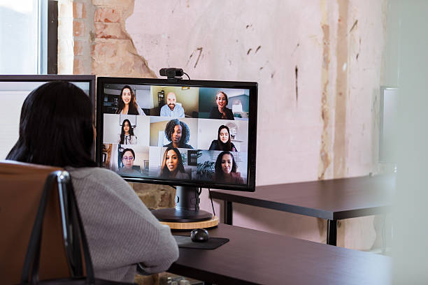 istock Diverse Team Video Conference Meeting, Online Teamwork 2236926421